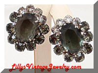 Juliana D&E black Diamond Rhinestones earrings