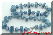 Sarah Coventry Stone age blue necklace