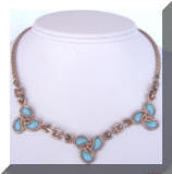 Vintage Kramer turquoise insert necklace