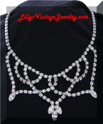 Kramer rhinestones festoon necklace