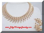 Kramer goldtone necklace earrings set