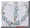 Kramer enamel blue necklace bracelet set