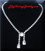 Kramer lariat rhinestones necklace