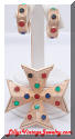 Kramer maltese cross brooch earrings set