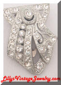 Art Deco Rhinestones Dress Clips
