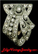 Art Deco Rhinestone Dress Clip