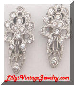 Rhinestones Deco Dress Clips pair