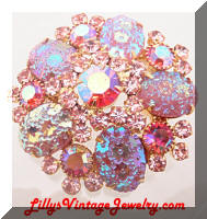 Vintage Juliana DeLizza & Elster Pink Brooch