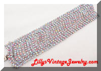 Bold Glitzy Red AB Rhinestones Vintage Bracelet