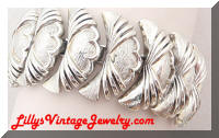 Vintage CORO Silver Fan Bracelet