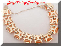 Coro lucite orange plastic insert bracelet