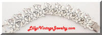 Vintage CORO Silver tone Leaves Bracelet