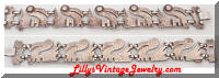 Vintage CORO Silver tone Pelican Bird Bracelet