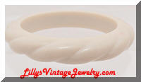 Ivory Plastic Bangle Bracelet