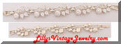 Kramer white flowers rhinestones bracelet