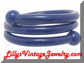 Navy blue plastic spiral bracelet
