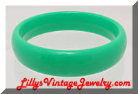 Vintage Green Plastic Bangle Bracelet