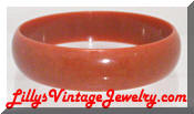 vintage plastic burnt orange brown bracelet