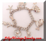 Vintage sea life charm bracelet