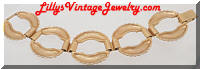 Vintage Textured Golden Circles Links Bracelet