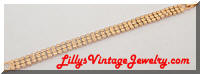 Patriotic rhinestones red white blue bracelet
