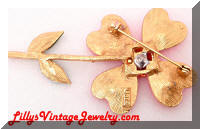 Vintage ART Bright Enamel Floral Brooch