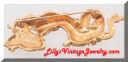ALVA Museum Replica Golden Chinese Dragon Brooch