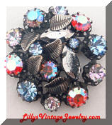 Aurora Borealis rhinestones Brooch