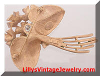 Vintage BSK My Fair Lady Floral Enamel Rhinestones Brooch