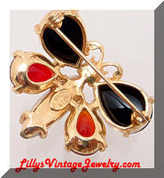 Vintage BENEDIKT NY Jeweled Bug Brooch