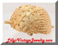 Vintage CADORO Large Golden Acorn Brooch