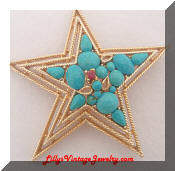 Capri Turquoise Star Brooch