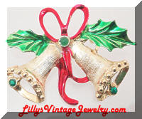 Vintage Christmas Bells Brooch