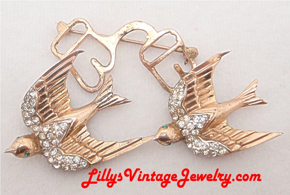 Sterling Slide or Clip On Backs CORO Carved Lucite & Wood Bird Earrings on Original Card Matching Brooch Listed Separately Vintage