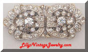 Coro Rhinestones Art Deco Duette Fur Clips