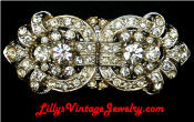 Coro Rhinestone Duette Fur CLips