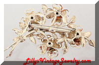 Vintage Golden Flowers AB Rhinestones CORO Brooch