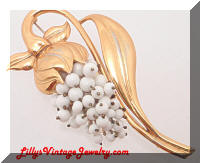 Early CORO Golden Beads Bell Flower Brooch