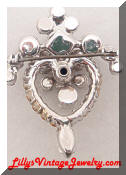 D&E clear rhinestones brooch