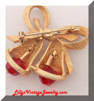 Vintage Christmas Bells AB Beads Brooch