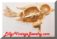 Cute Vintage Golden Bird Brooch