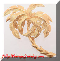 Golden Palm Tree Brooch