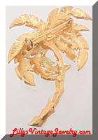 Golden Palm Tree Brooch Large 