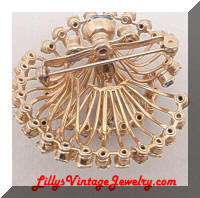 Hattie Carnegie Fireworks Rhinestones Shoulder Vintage Brooch