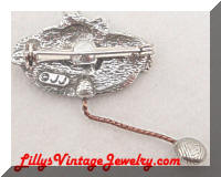 JJ Playful Kitty Cat Vintage Brooch