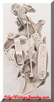 Vintage Rare KORDA Thief of Baghdad Genie Sword Brooch