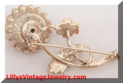 Kramer AB Rhinestones Flower Brooch
