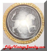 cameo leo lion brooch