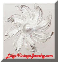 SARAH COVENTRY Silvery Sunburst Vintage Brooch