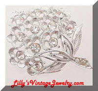 Vintage Sarah COVENTRY Sparkles Lites Floral Brooch